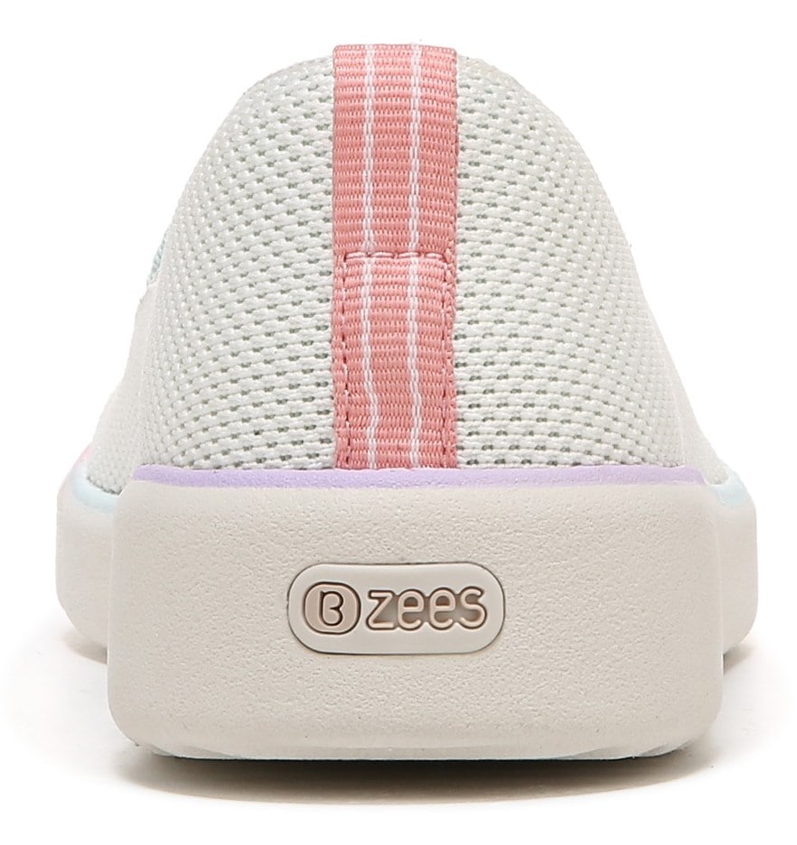 Bzees March On Moc Slip On - White Chevron Knit Bzees March On Moc Slip On - White Chevron Knit