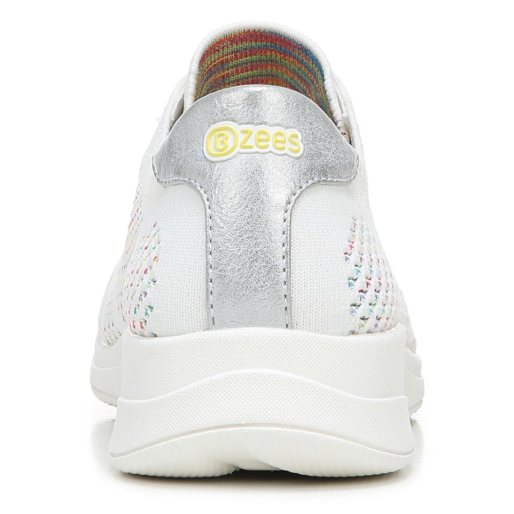 Bzees Golden Knit Slip On Sneaker - White