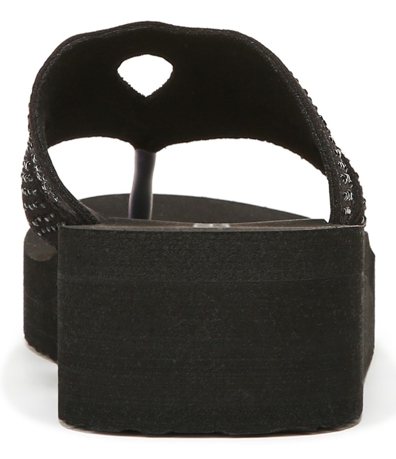 Bzees Rio Wedge Sandal - Black Fabric