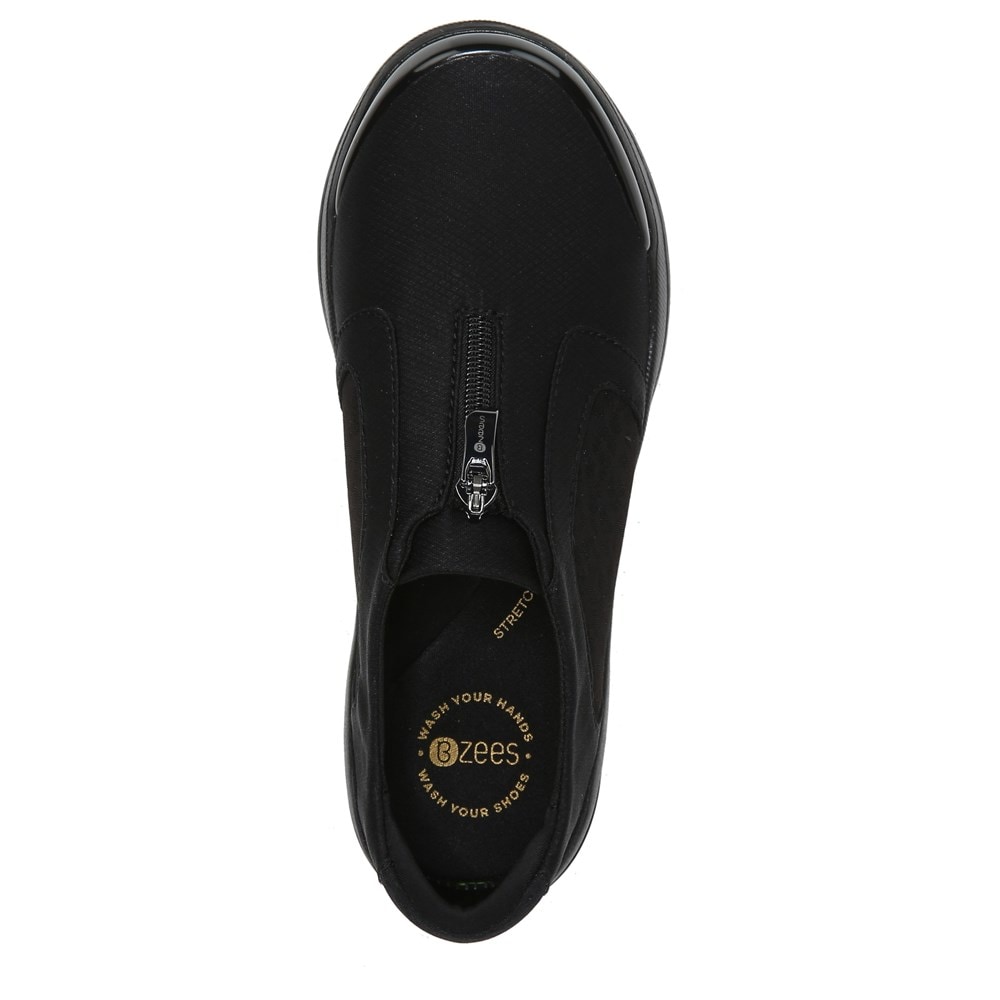 Bzees Florence Slip On Sneaker - Black Leopard Print  Bzees Florence Slip On Sneaker - Black Leopard Print