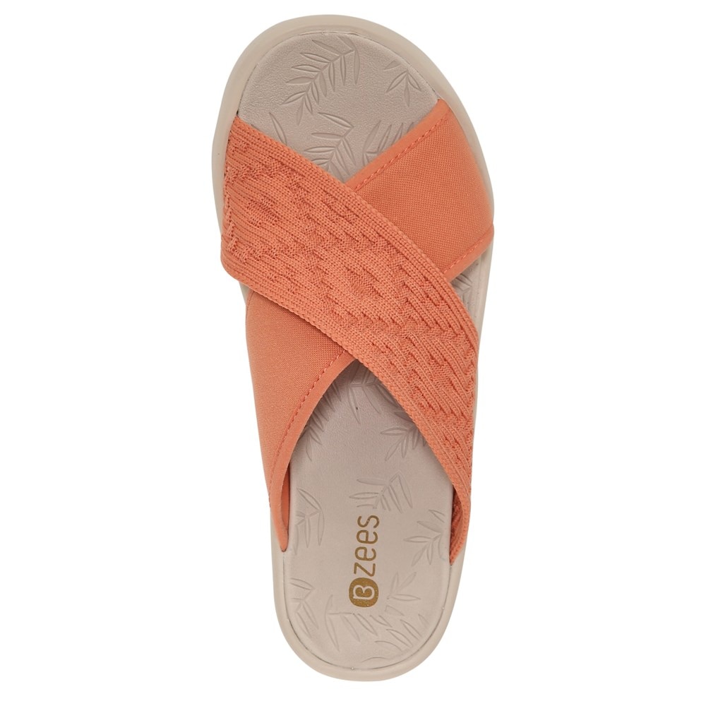 Bzees Sundance Wedge Sandal - Brown Fabric