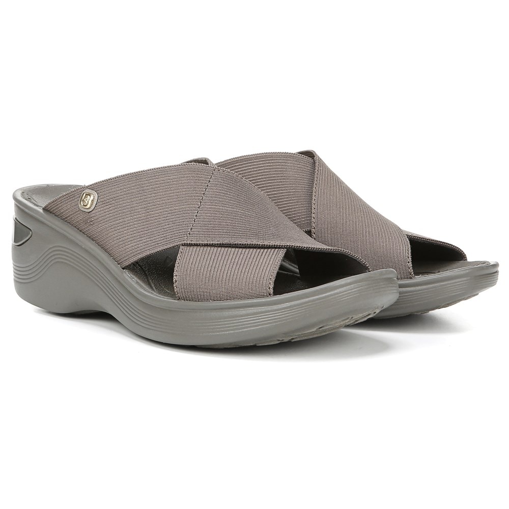 Bzees Desire Wedge Sandal - Morel Stretch Fabric