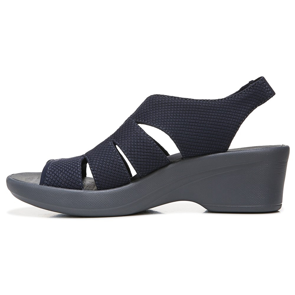 Bzees Finale Peep Toe Sandal - Navy Fabric