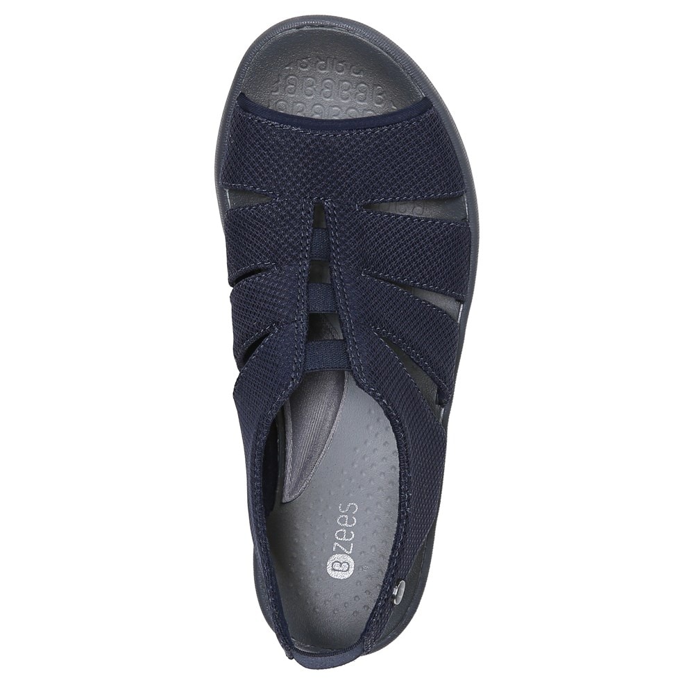 Bzees Finale Peep Toe Sandal - Navy Fabric