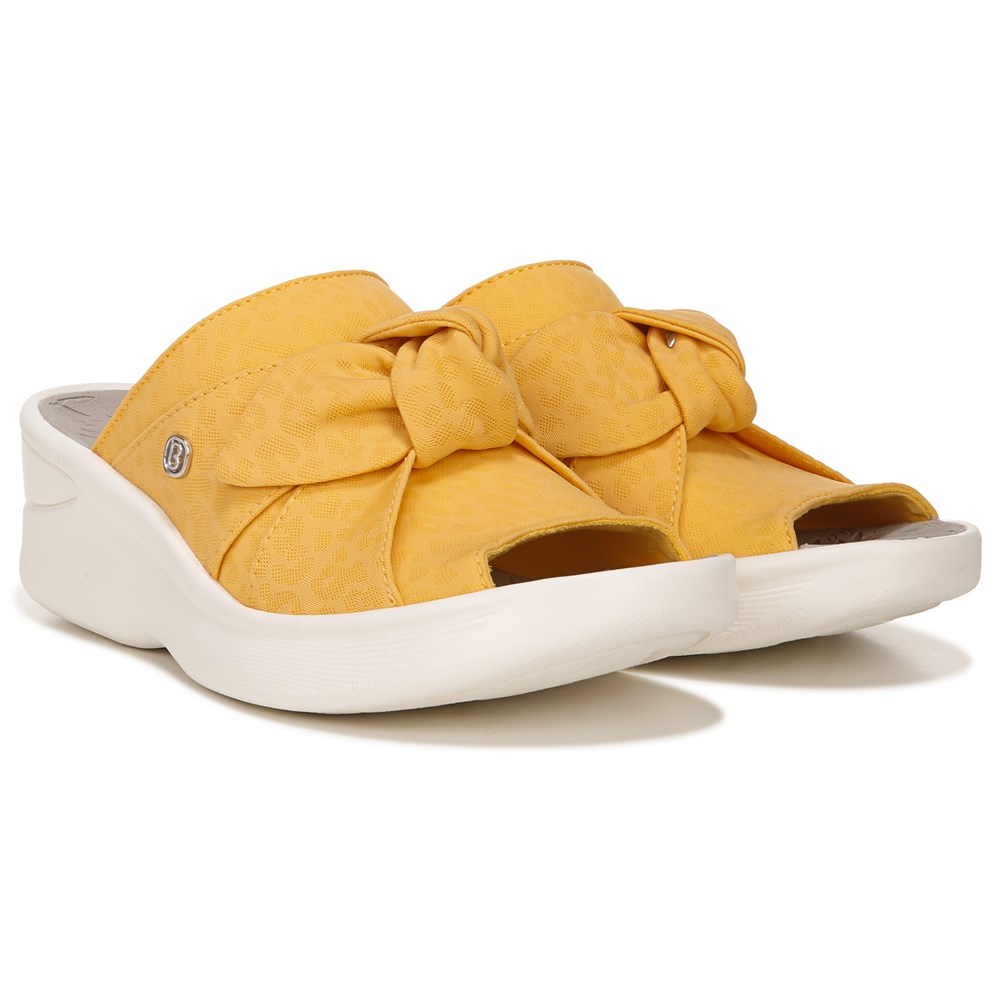 Bzees Smile Wedge Sandal - Mimosa Cheetah Fabric