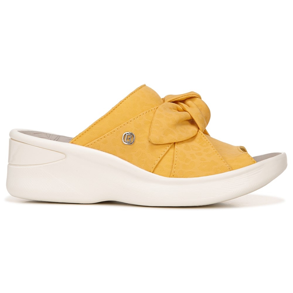 Bzees Smile Wedge Sandal - Mimosa Cheetah Fabric