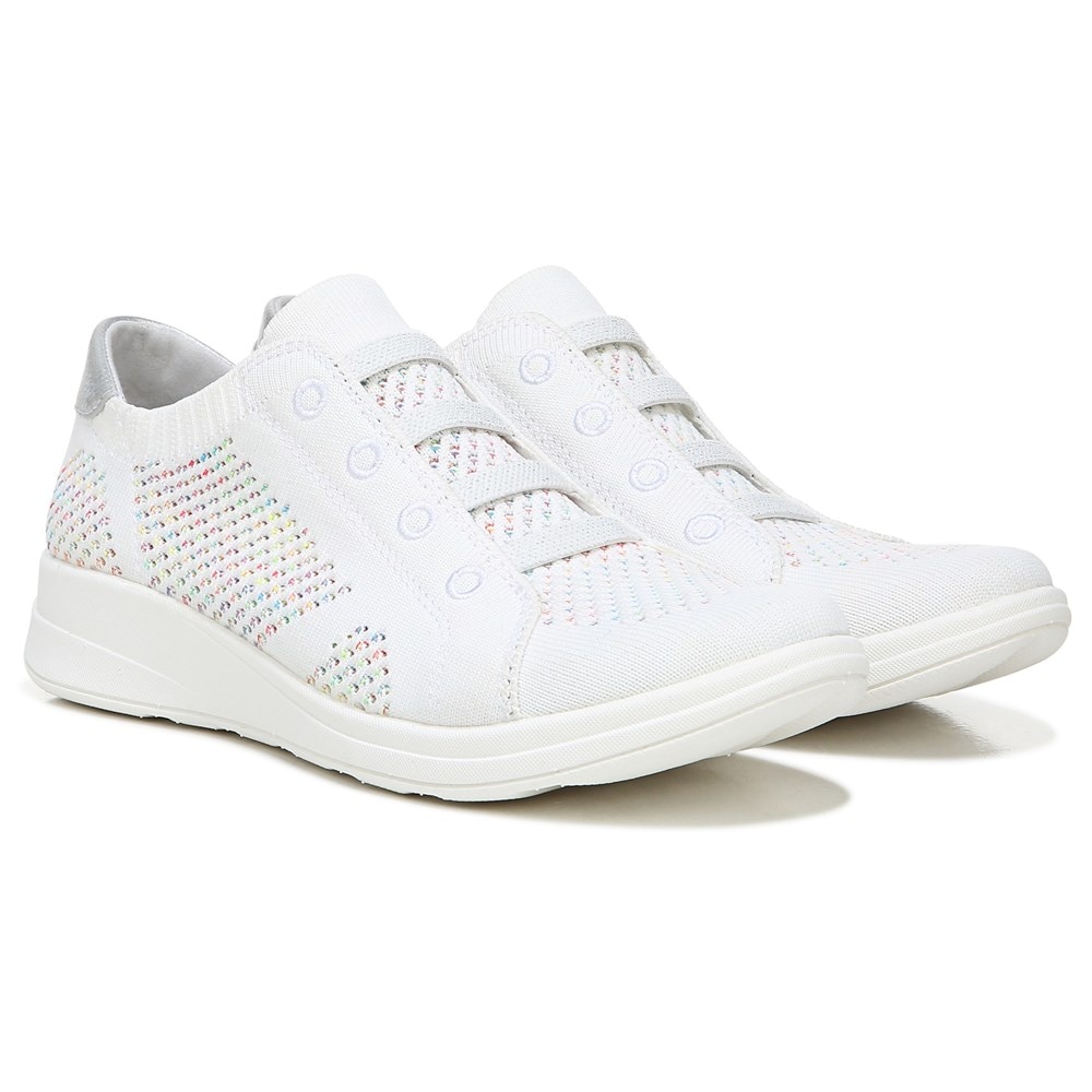 Bzees Golden Knit Slip On Sneaker - White  Bzees Golden Knit Slip On Sneaker - White