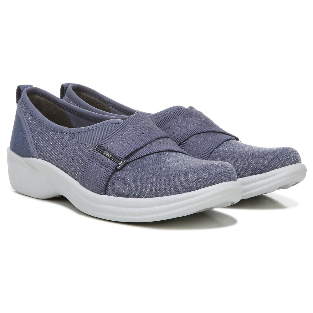 Bzees Niche III Slip On - Folkstone Blue Grey Fabric