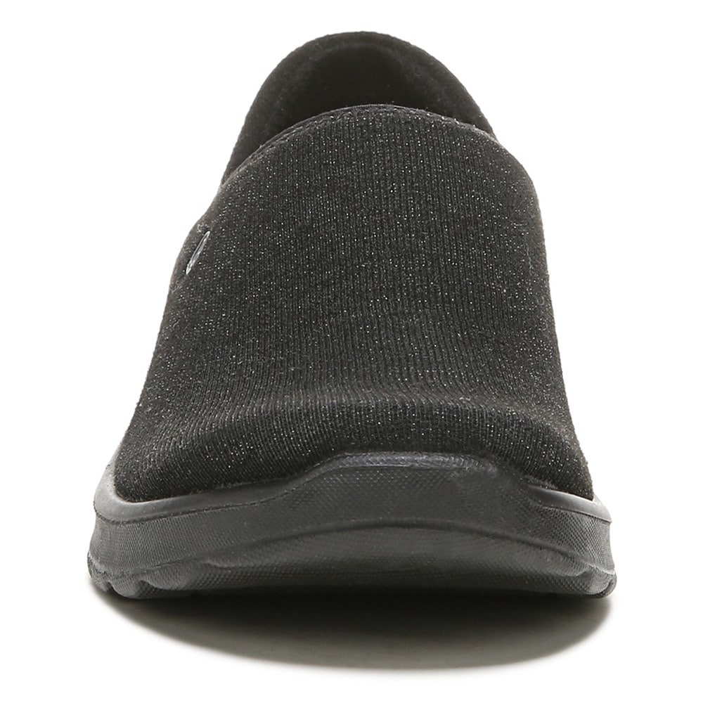 Bzees Getaway Mule Sneaker - Black Shimmer Fabric