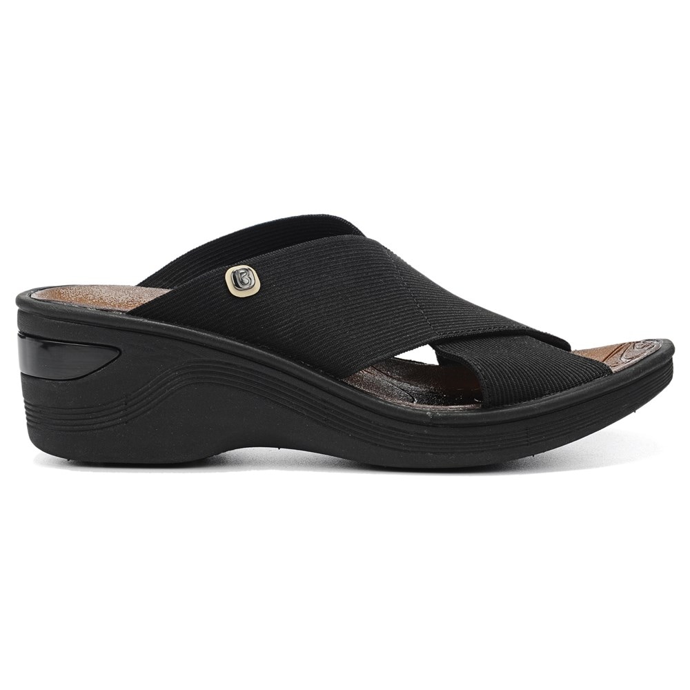 Bzees Desire Wedge Sandal - Black
