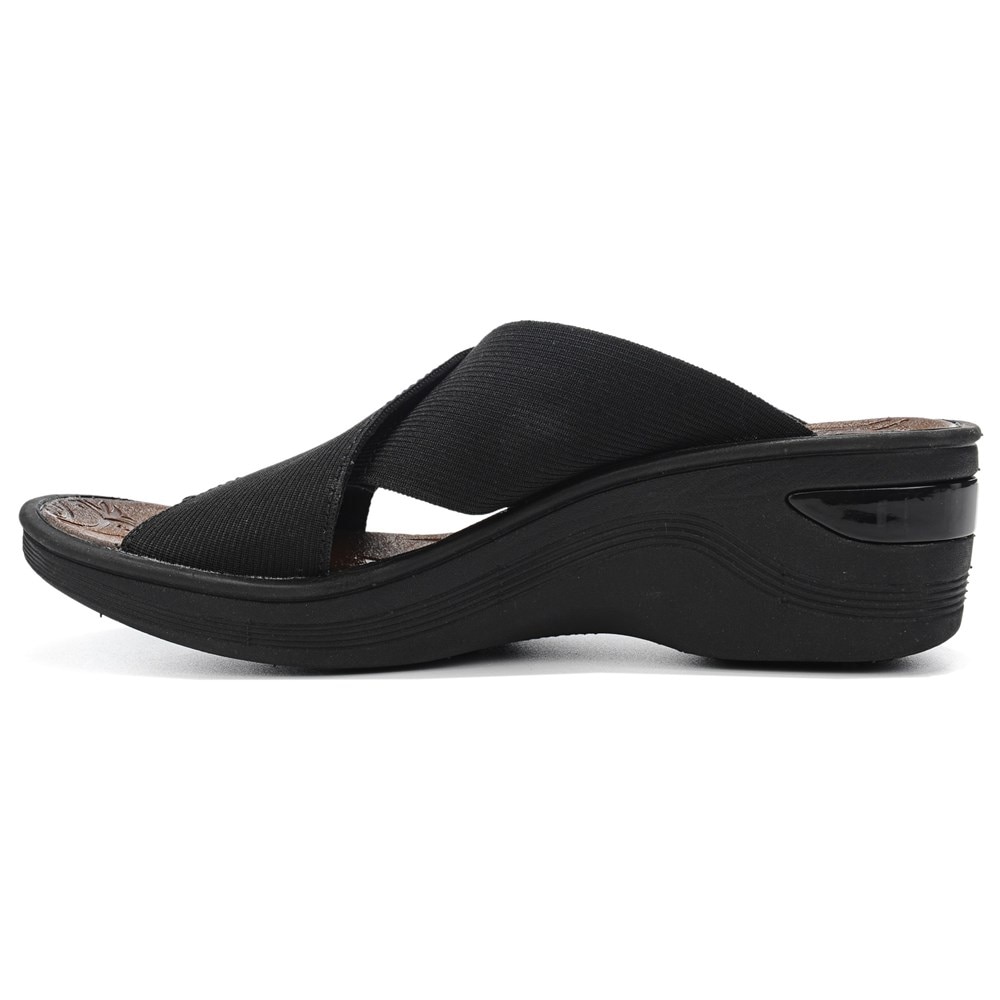 Bzees Desire Wedge Sandal - Black