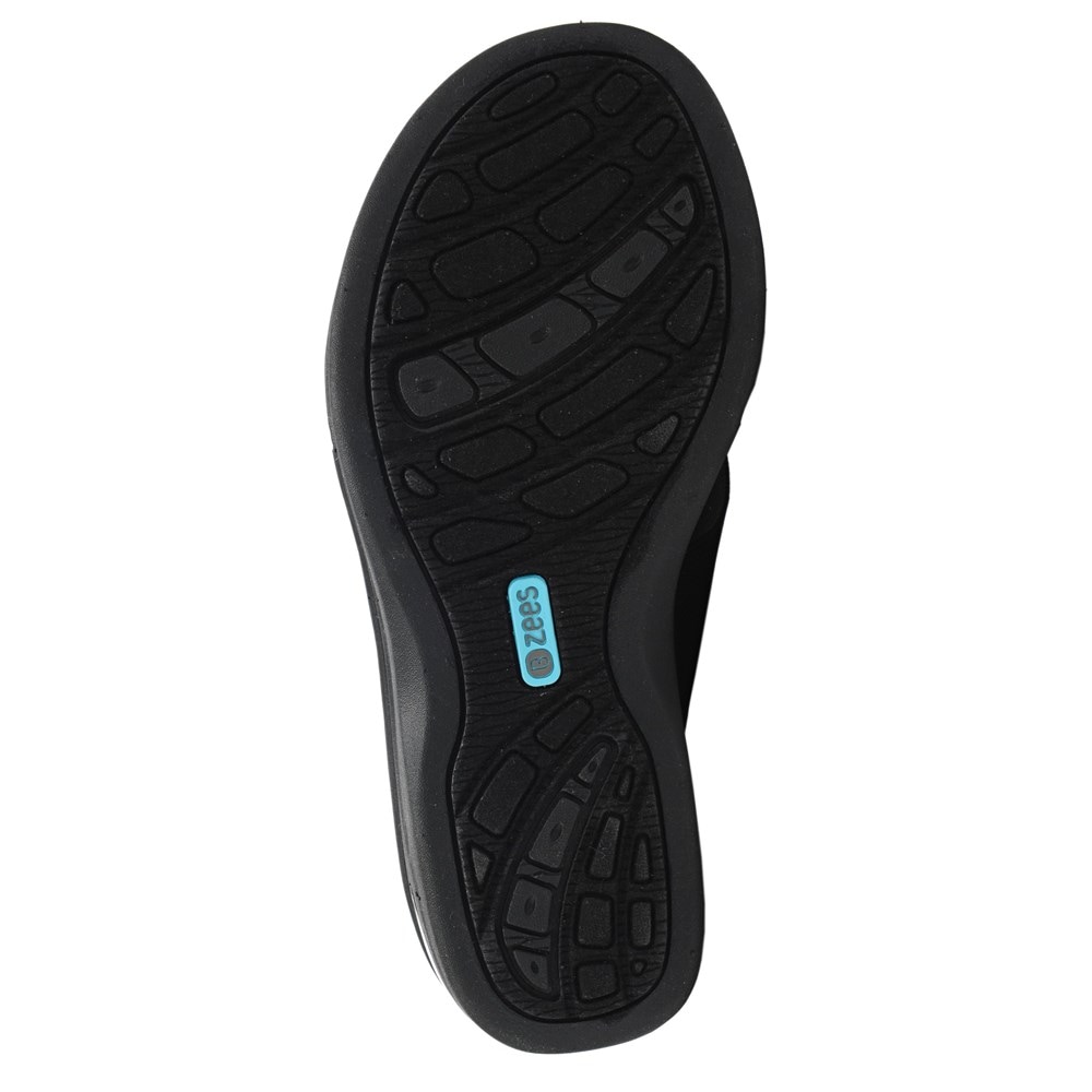 Bzees Desire Wedge Sandal - Black