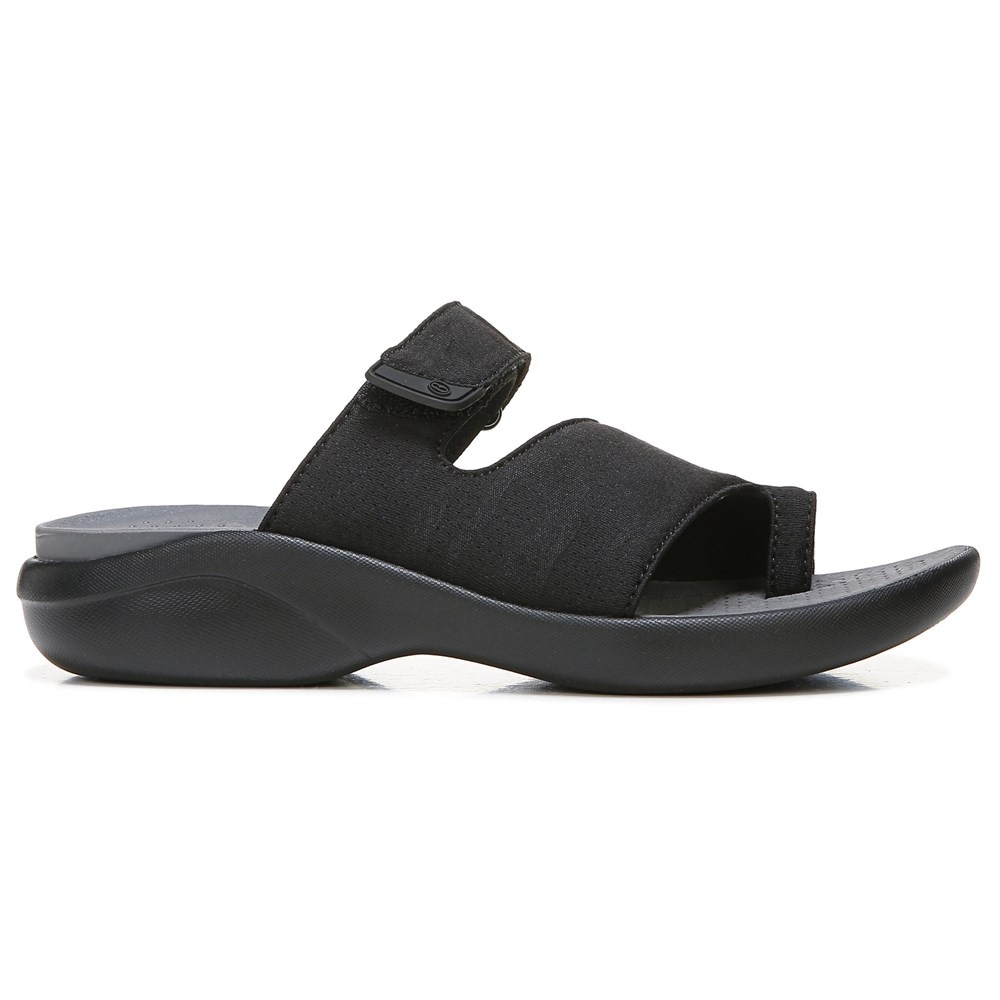 Bzees Carry On Toe Loop Slide Sandal - Black Camo Fabric Bzees Carry On Toe Loop Slide Sandal - Black Camo Fabric