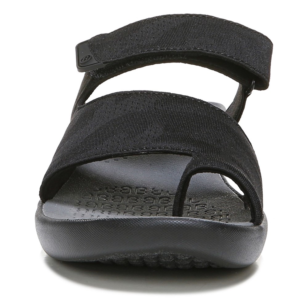 Bzees Carry On Toe Loop Slide Sandal - Black Camo Fabric Bzees Carry On Toe Loop Slide Sandal - Black Camo Fabric