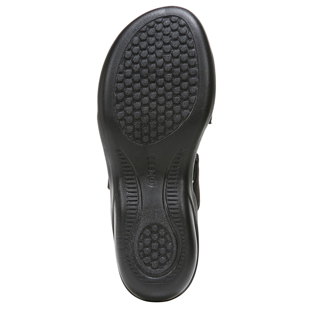 Bzees Carry On Toe Loop Slide Sandal - Black Camo Fabric Bzees Carry On Toe Loop Slide Sandal - Black Camo Fabric