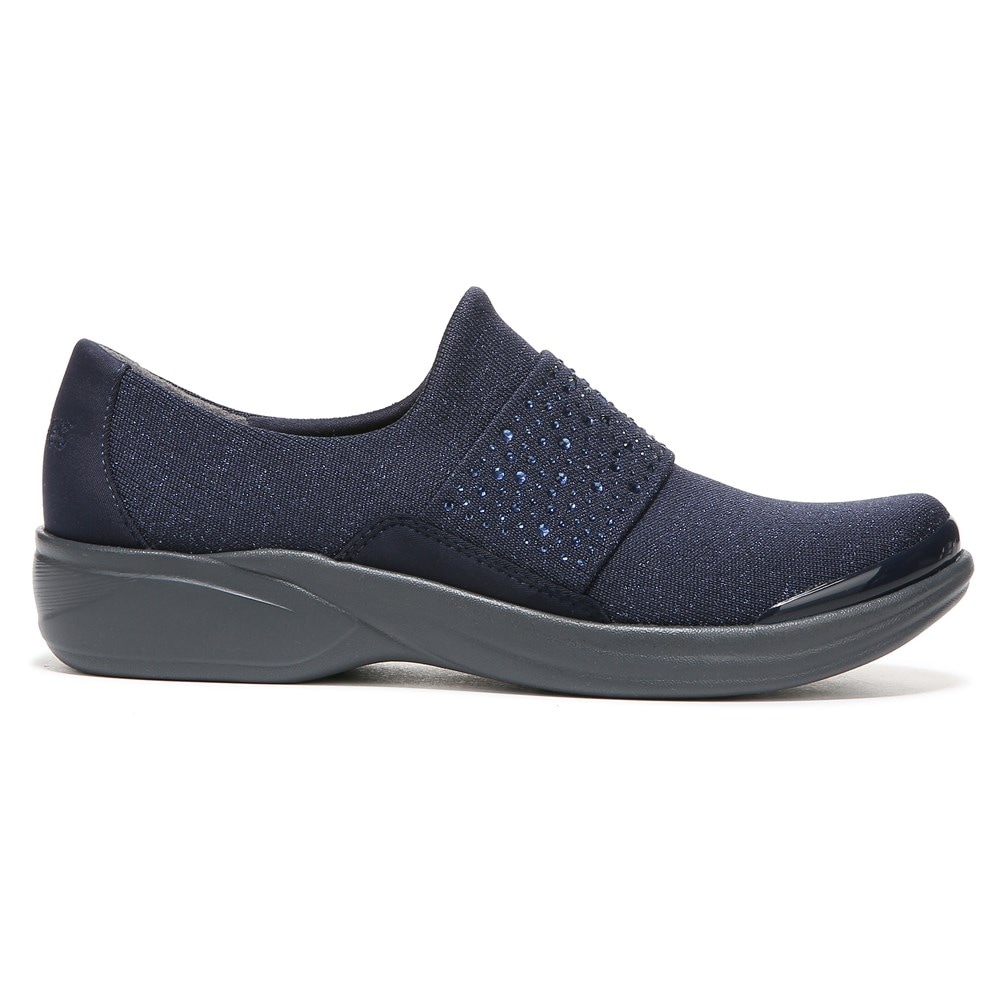 Bzees Pizazz Slip On - Navy Sparkle Knit Fabric Bzees Pizazz Slip On - Navy Sparkle Knit Fabric
