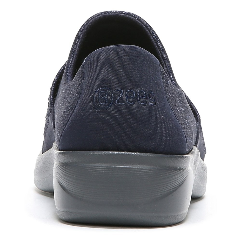 Bzees Pizazz Slip On - Navy Sparkle Knit Fabric Bzees Pizazz Slip On - Navy Sparkle Knit Fabric