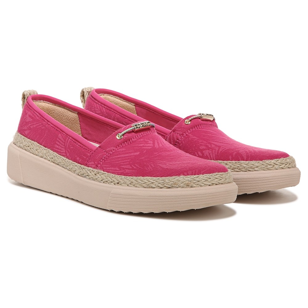 Bzees Maui Slip On - Pink Palm Fabric