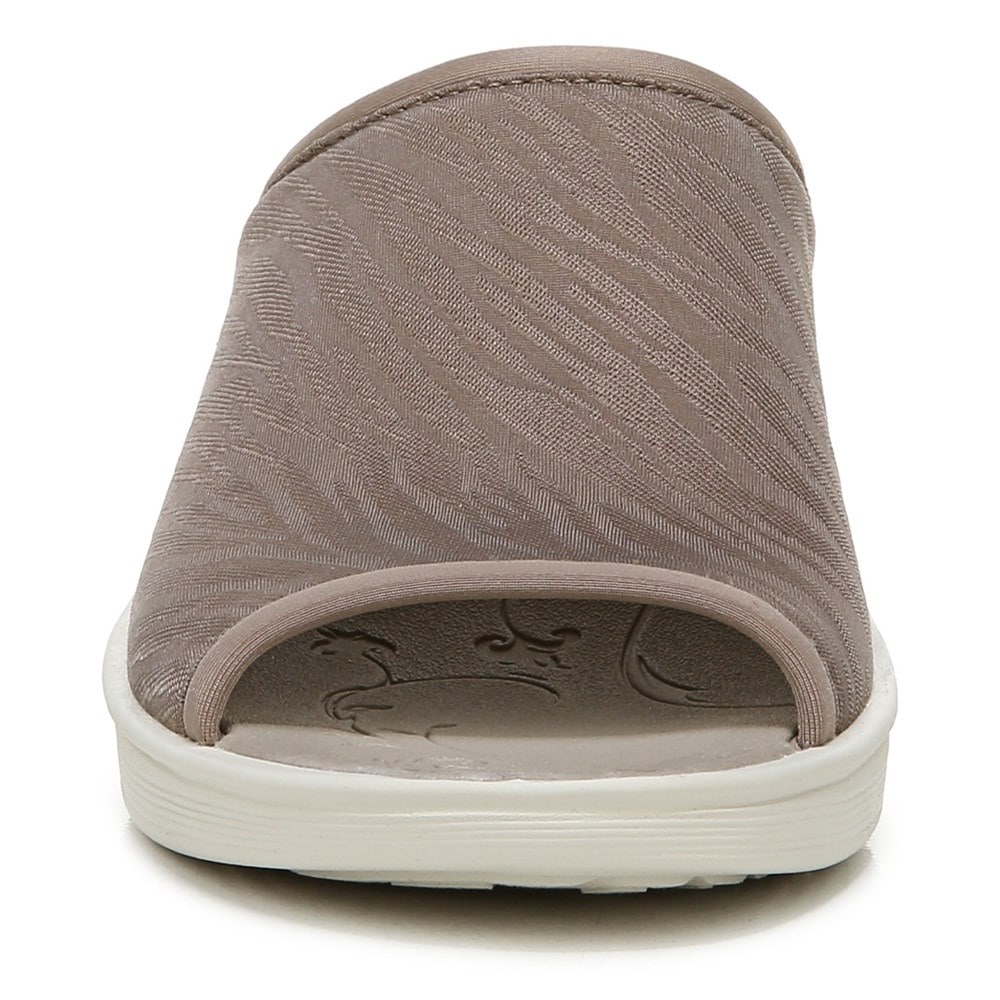 Bzees Deluxe Peep Toe Wedge Sandal - Taupe Zebra Print Fabric  Bzees Deluxe Peep Toe Wedge Sandal - Taupe Zebra Print Fabric