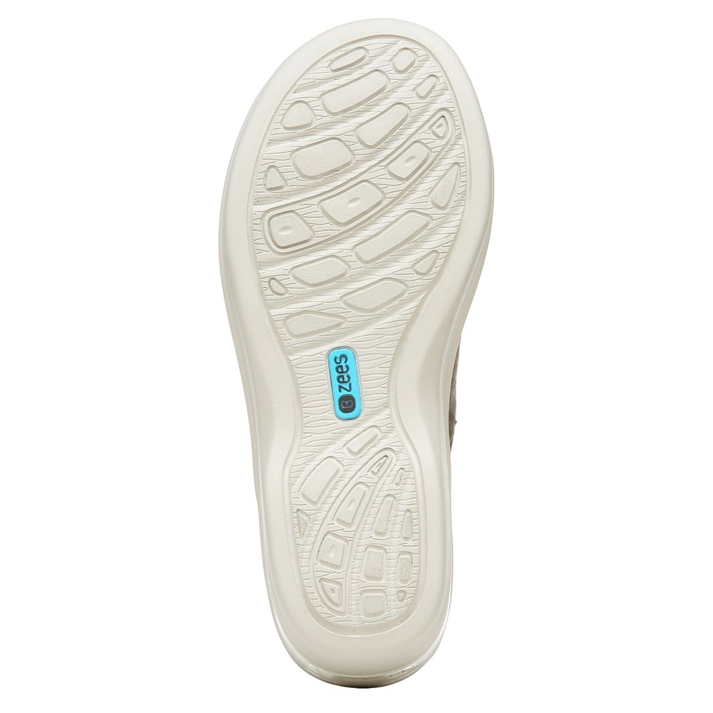 Bzees Deluxe Peep Toe Wedge Sandal - Taupe Zebra Print Fabric  Bzees Deluxe Peep Toe Wedge Sandal - Taupe Zebra Print Fabric