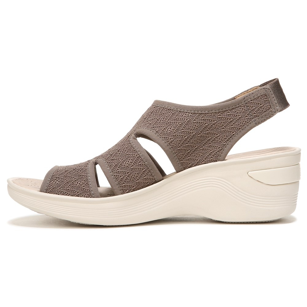 Bzees Daytona Slingback Wedge Sandal - Brown Knit  Bzees Daytona Slingback Wedge Sandal - Brown Knit