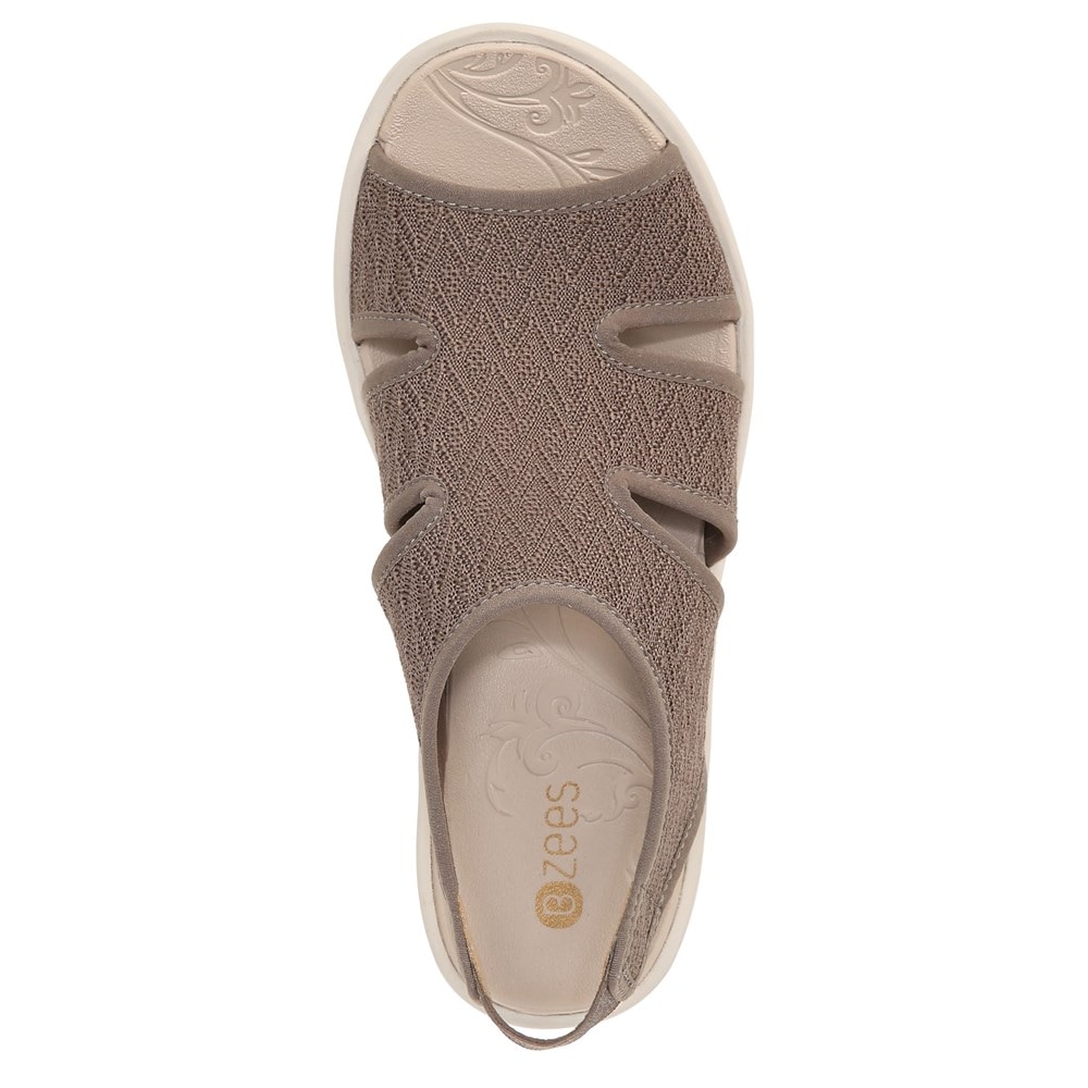 Bzees Daytona Slingback Wedge Sandal - Brown Knit  Bzees Daytona Slingback Wedge Sandal - Brown Knit