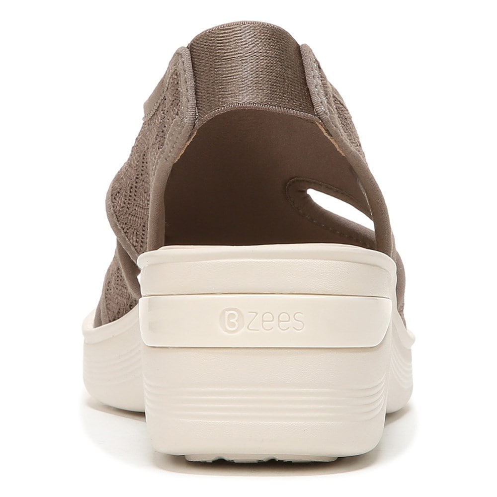Bzees Daytona Slingback Wedge Sandal - Brown Knit  Bzees Daytona Slingback Wedge Sandal - Brown Knit