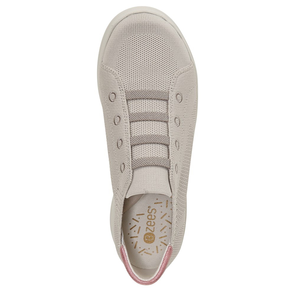 Bzees Golden Knit Slip On Sneaker - Taupe