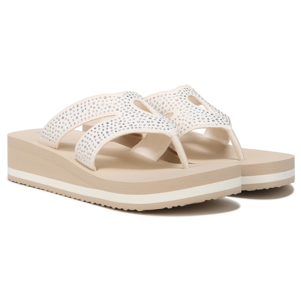 Bzees Rio Wedge Sandal - Sugar Fabric  Bzees Rio Wedge Sandal - Sugar Fabric
