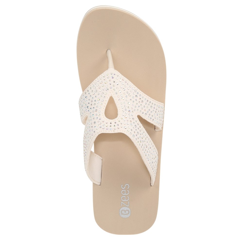 Bzees Rio Wedge Sandal - Sugar Fabric Bzees Rio Wedge Sandal - Sugar Fabric