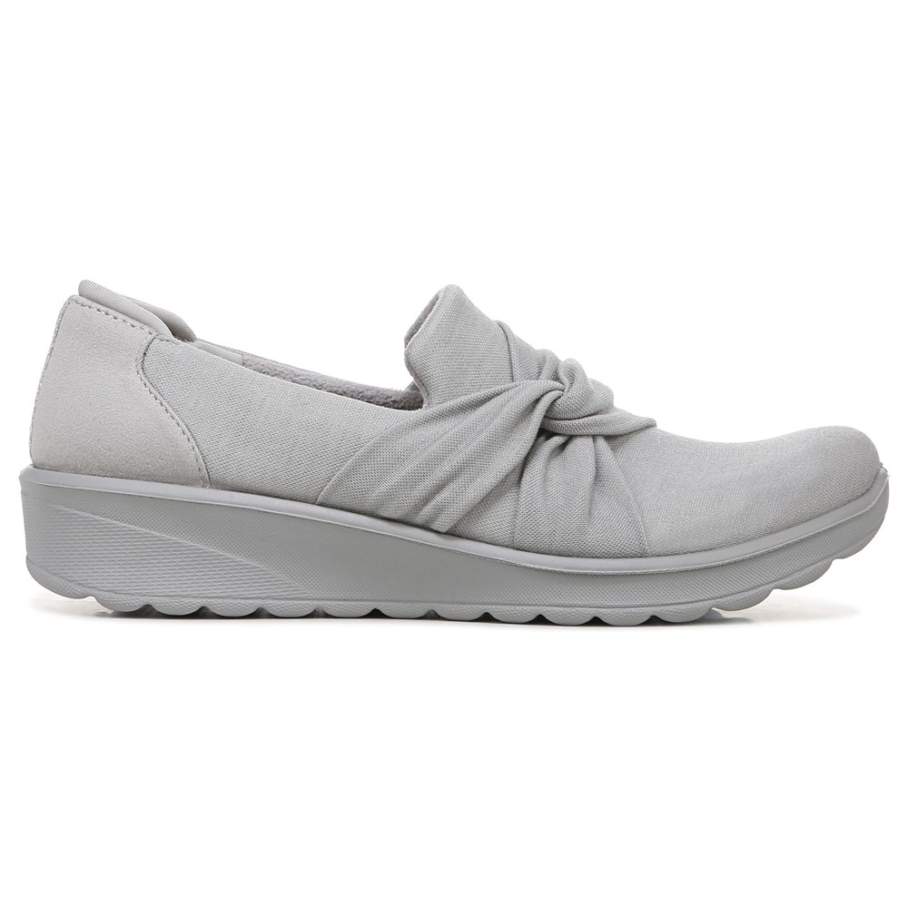 Bzees Glimmer Slip On - Silver Shimmer Fabric  Bzees Glimmer Slip On - Silver Shimmer Fabric