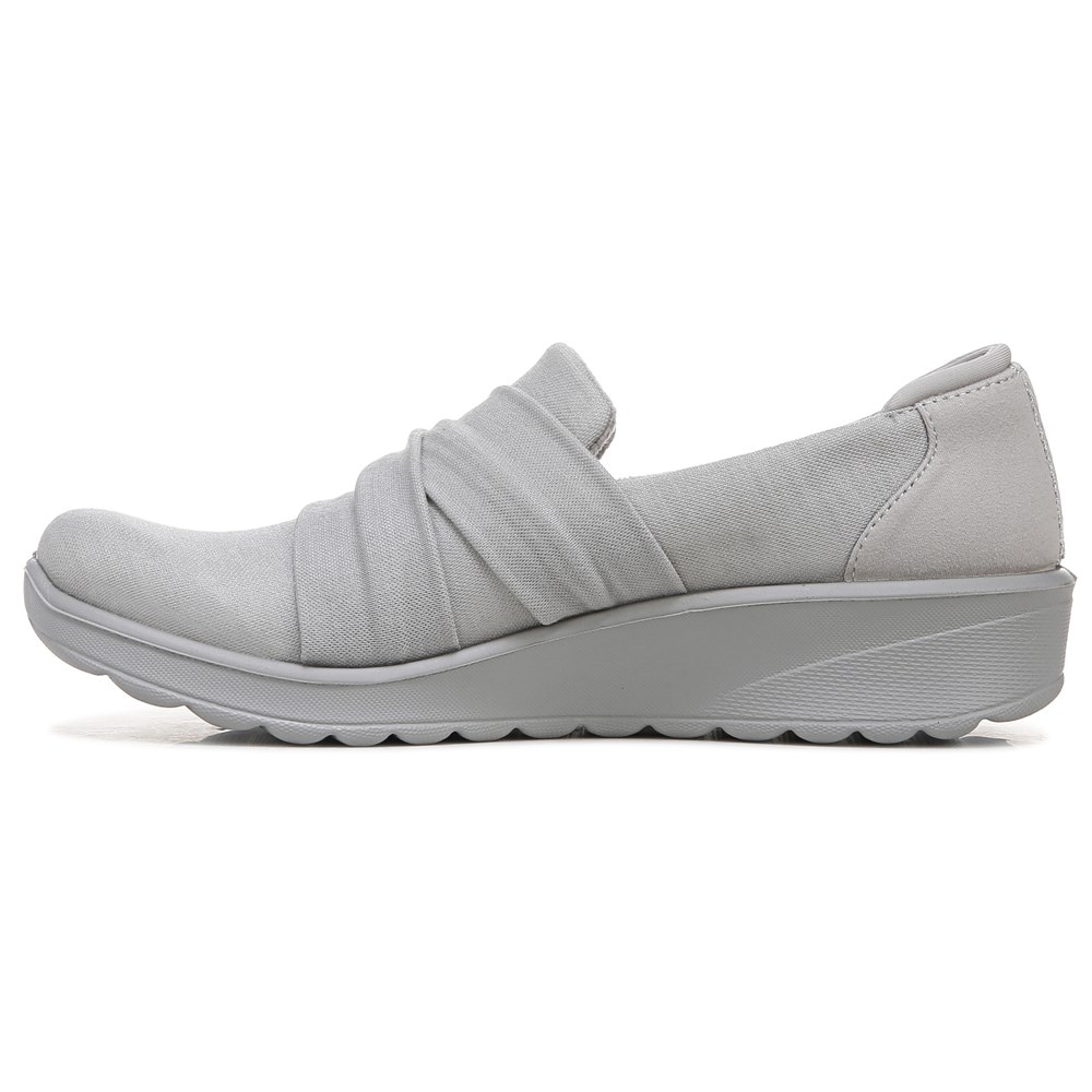 Bzees Glimmer Slip On - Silver Shimmer Fabric  Bzees Glimmer Slip On - Silver Shimmer Fabric