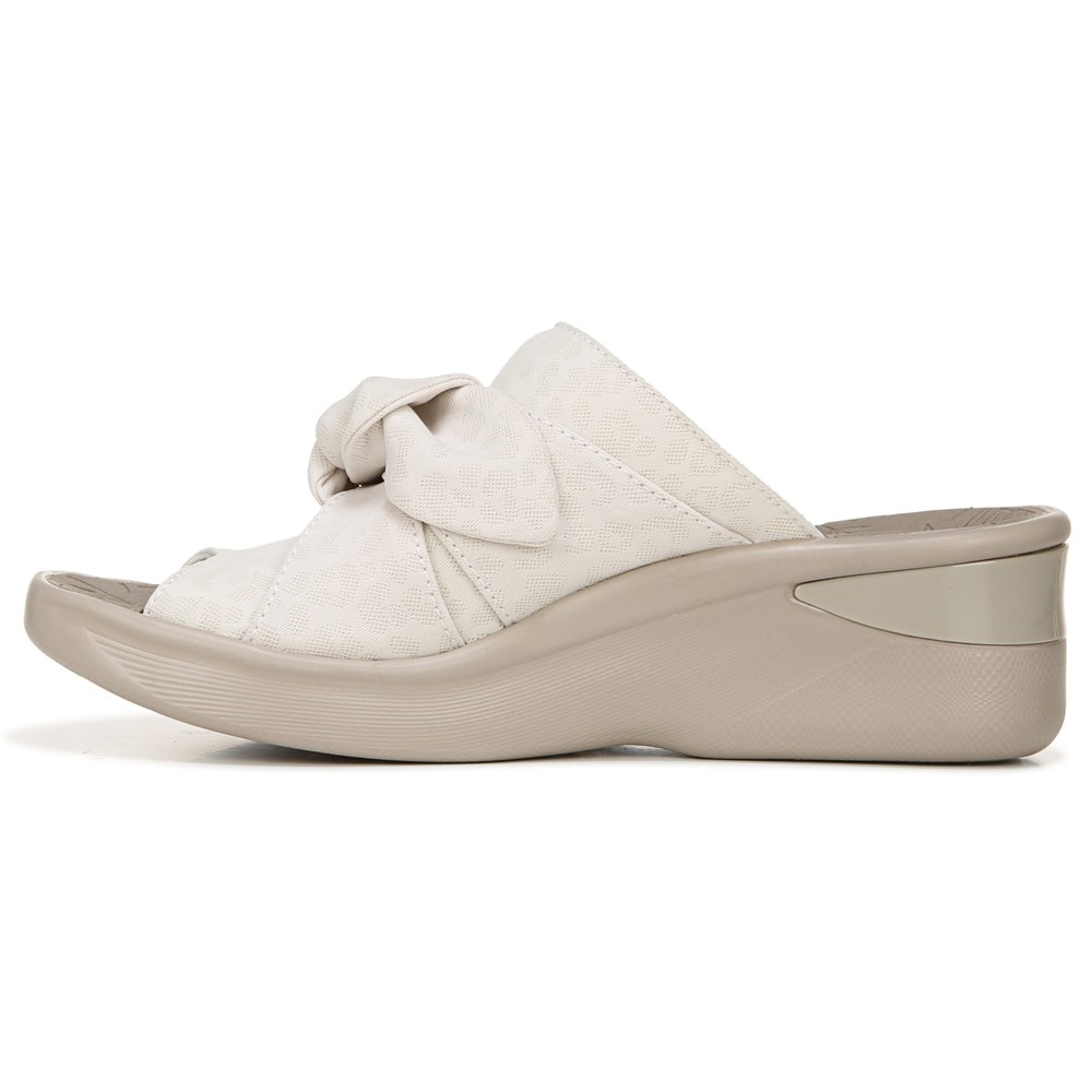 Bzees Smile Wedge Sandal - Cream Cheetah Fabric