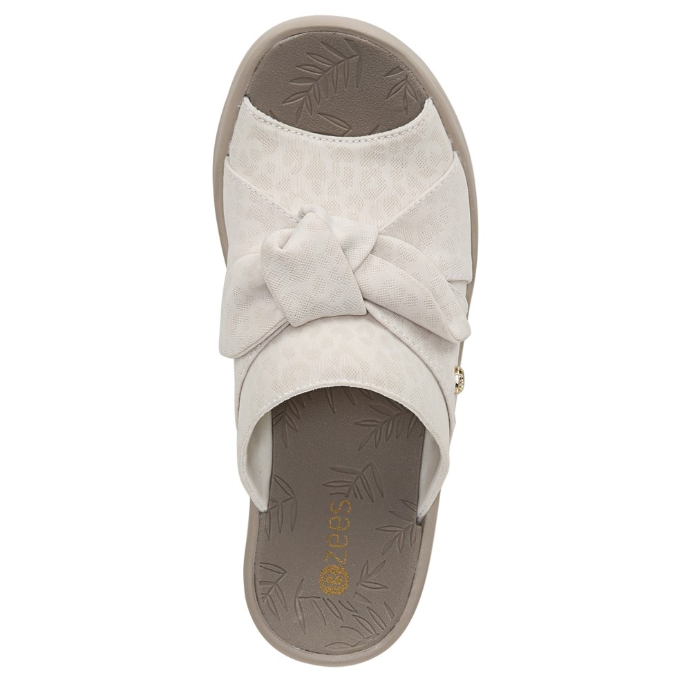 Bzees Smile Wedge Sandal - Cream Cheetah Fabric