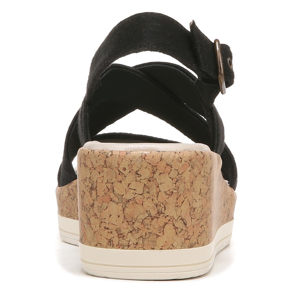 Bzees Radiant Wedge Sandal - Black Fabric
