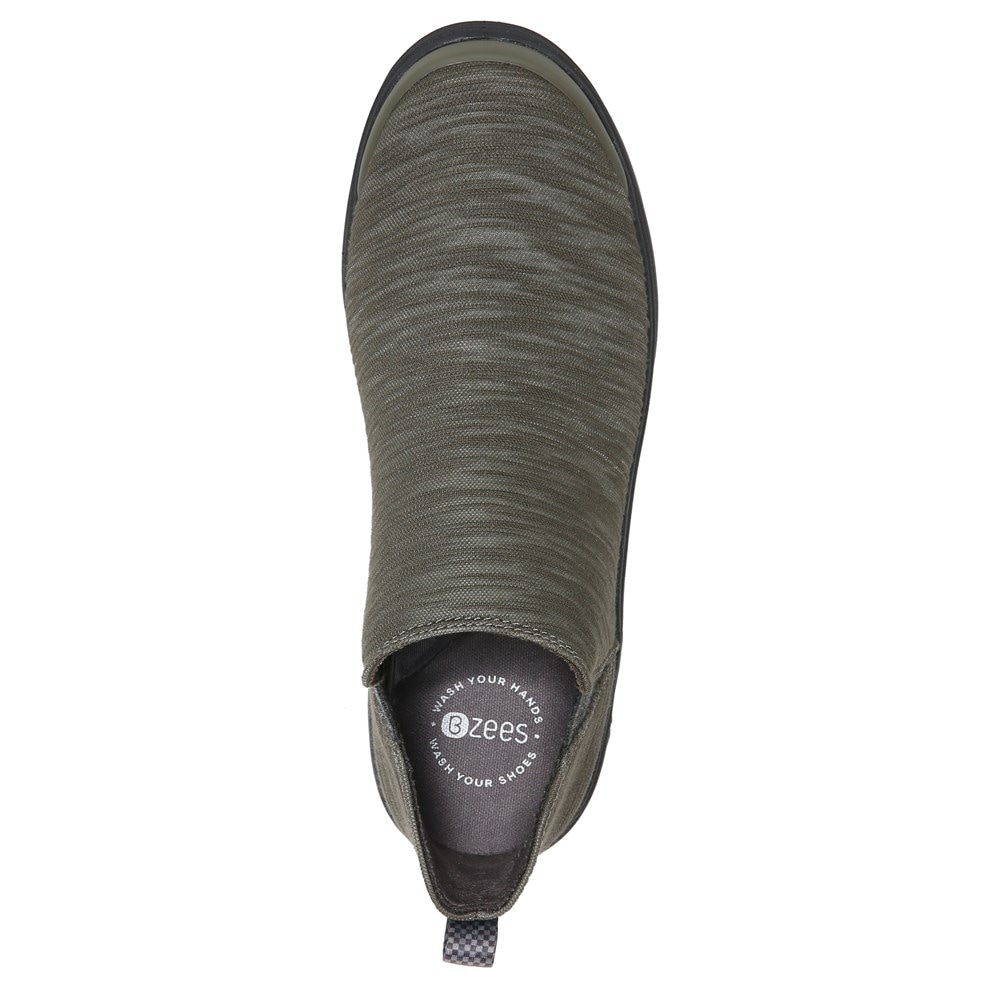 Bzees Tempo Chelsea Bootie - Olive Green Fabric Bzees Tempo Chelsea Bootie - Olive Green Fabric