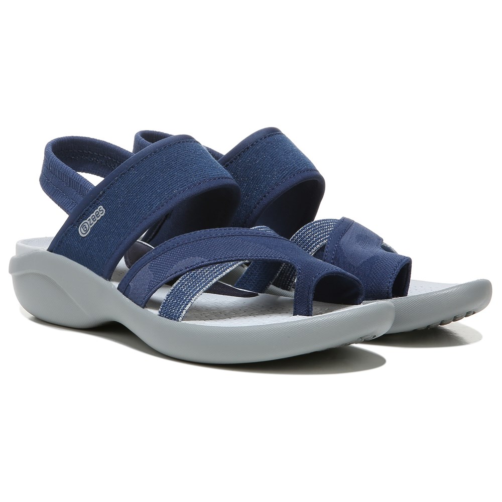 Bzees Call Me Sandal - Navy Texture Fabric  Bzees Call Me Sandal - Navy Texture Fabric