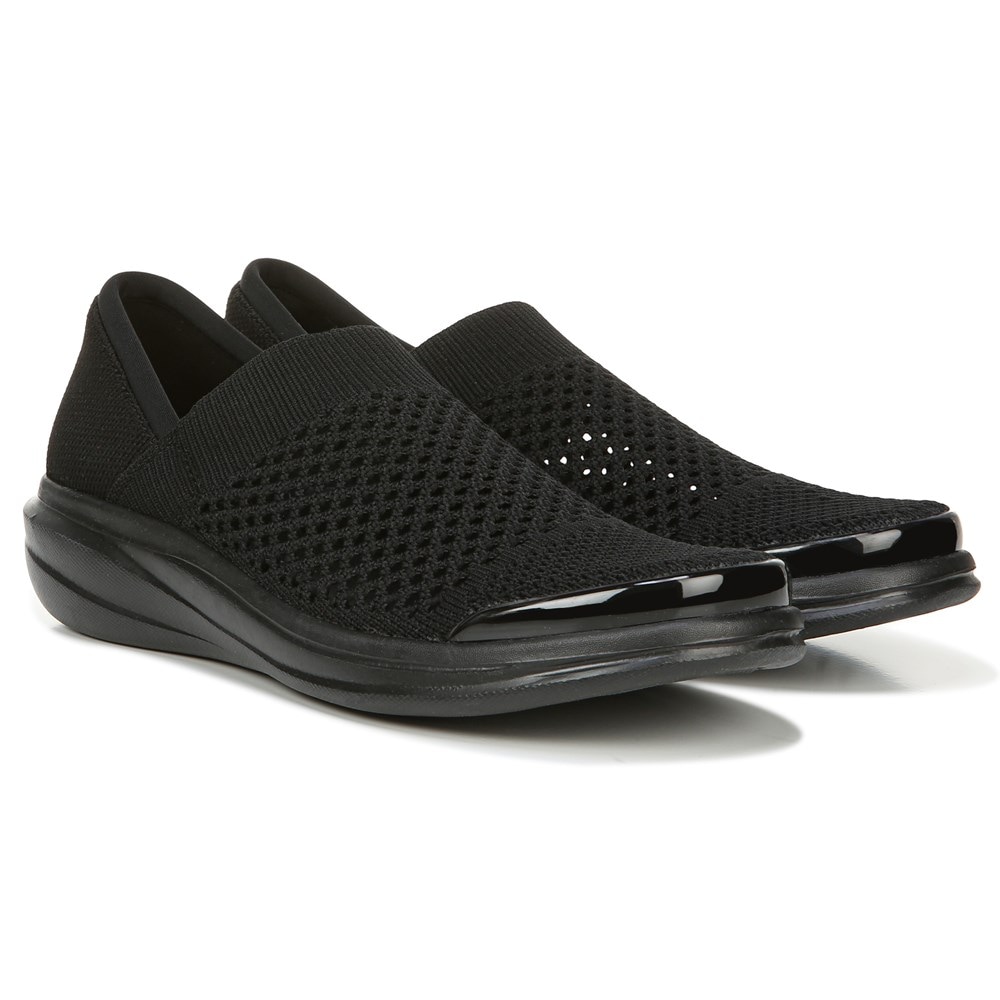 Bzees Charlie Knit Slip On - Black Fabric