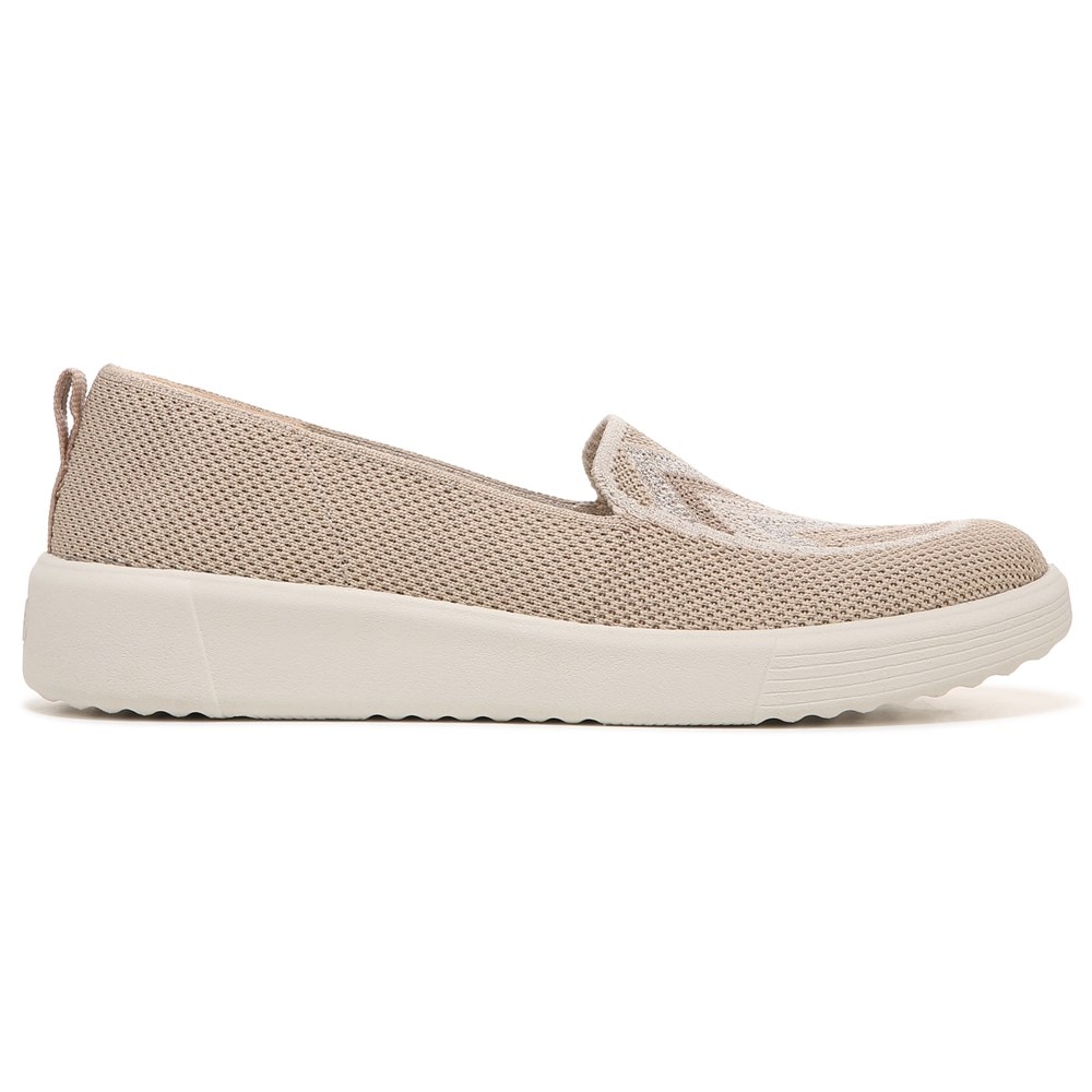 Bzees March On Moc Slip On - Beige Chevron Knit Bzees March On Moc Slip On - Beige Chevron Knit