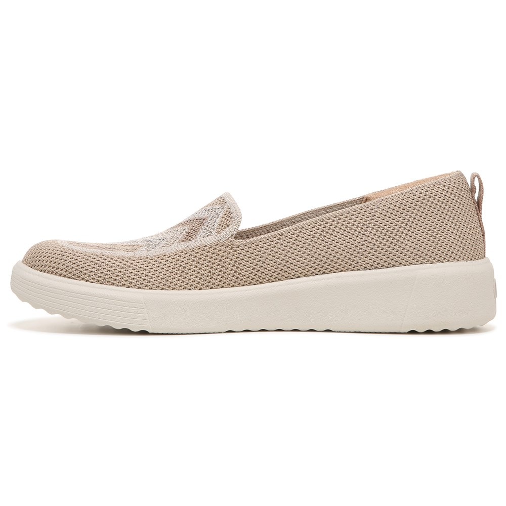 Bzees March On Moc Slip On - Beige Chevron Knit Bzees March On Moc Slip On - Beige Chevron Knit