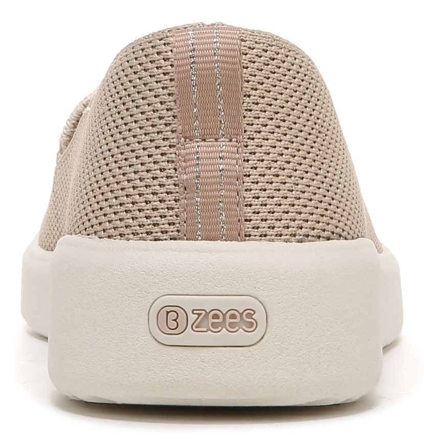Bzees March On Moc Slip On - Beige Chevron Knit Bzees March On Moc Slip On - Beige Chevron Knit