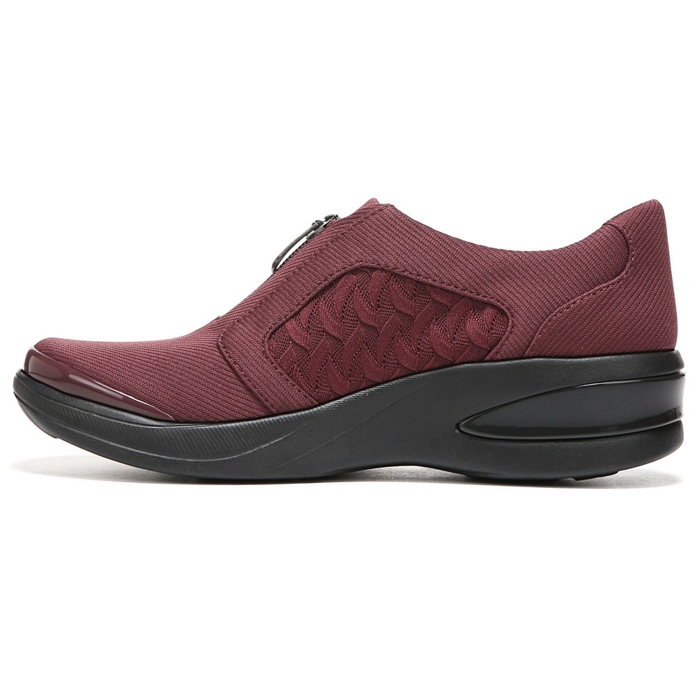 Bzees Florence Slip On Sneaker - Wine Red Fabric