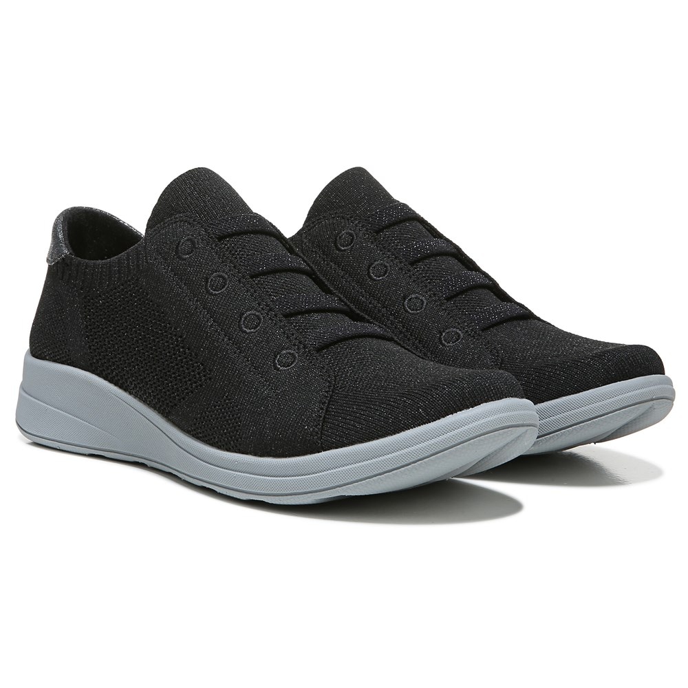 Bzees Golden Knit Slip On Sneaker - Metallic Black