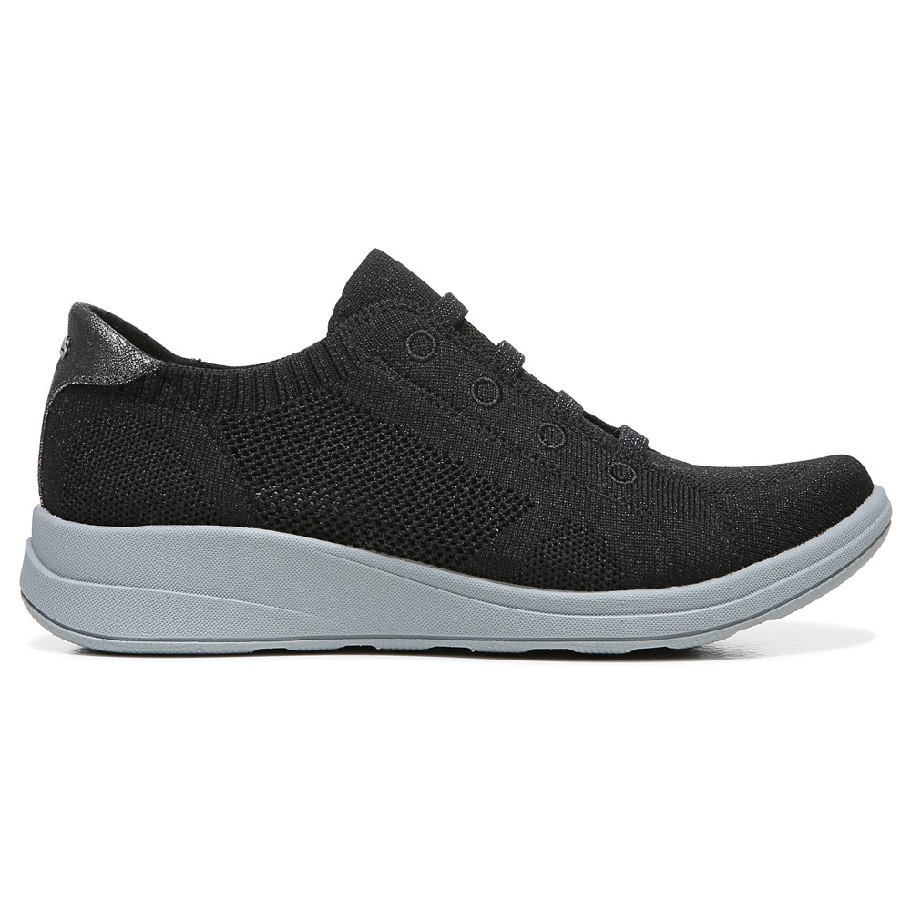 Bzees Golden Knit Slip On Sneaker - Metallic Black