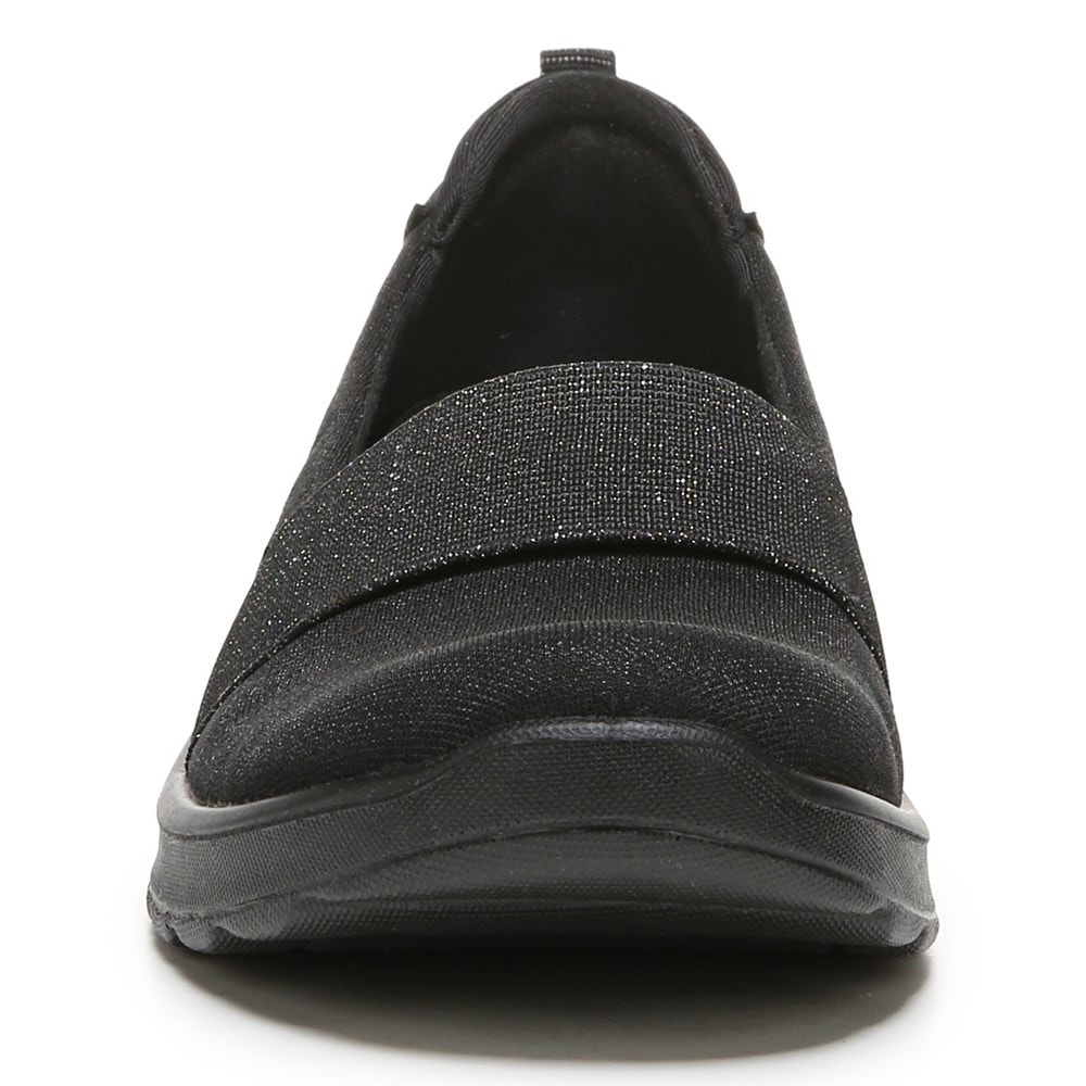Bzees Gracie Slip On Loafer - Black Shimmer Fabric