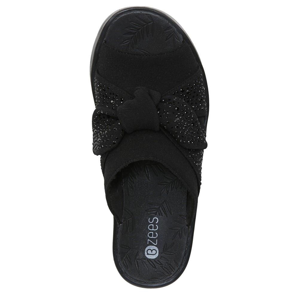 Bzees Smile Bright Slide Sandal - Black