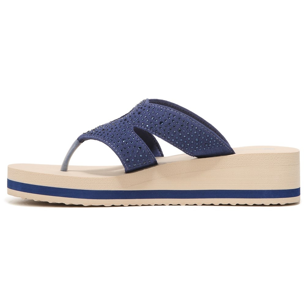 Bzees Rio Wedge Sandal - Blue Fabric