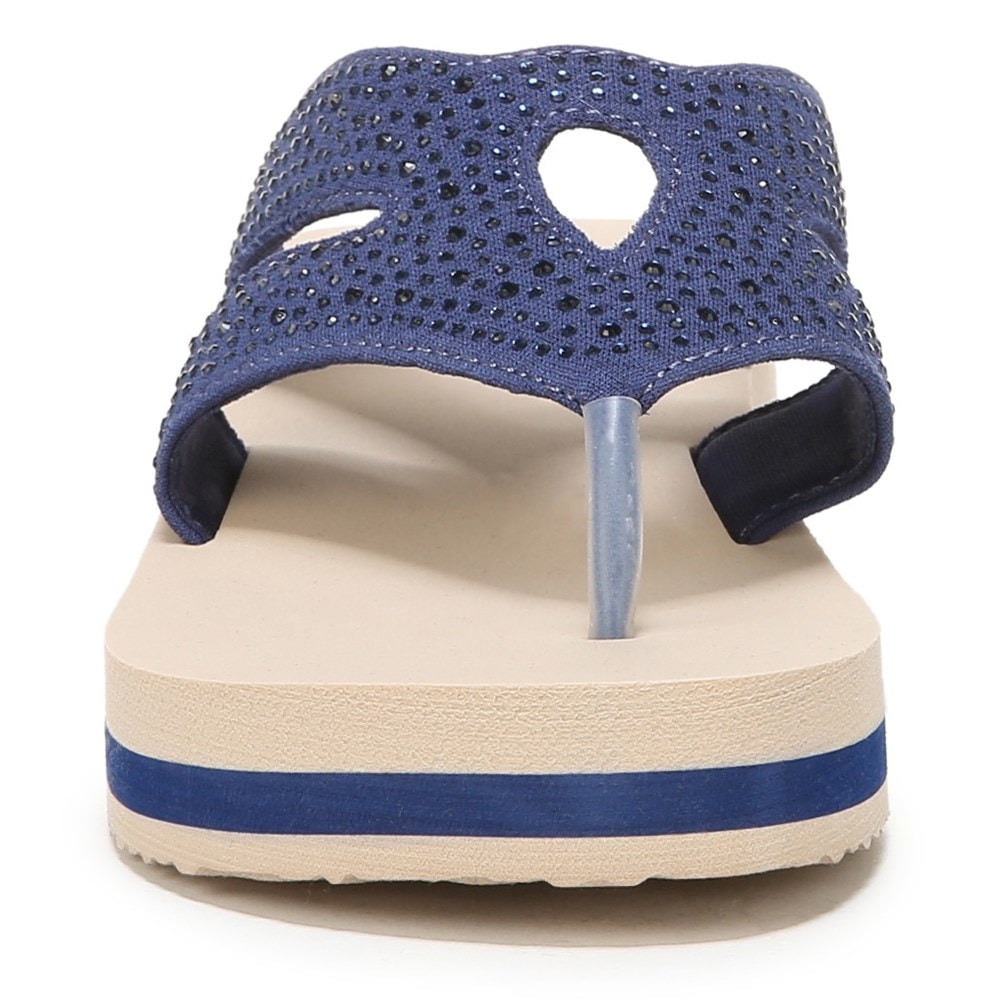 Bzees Rio Wedge Sandal - Blue Fabric