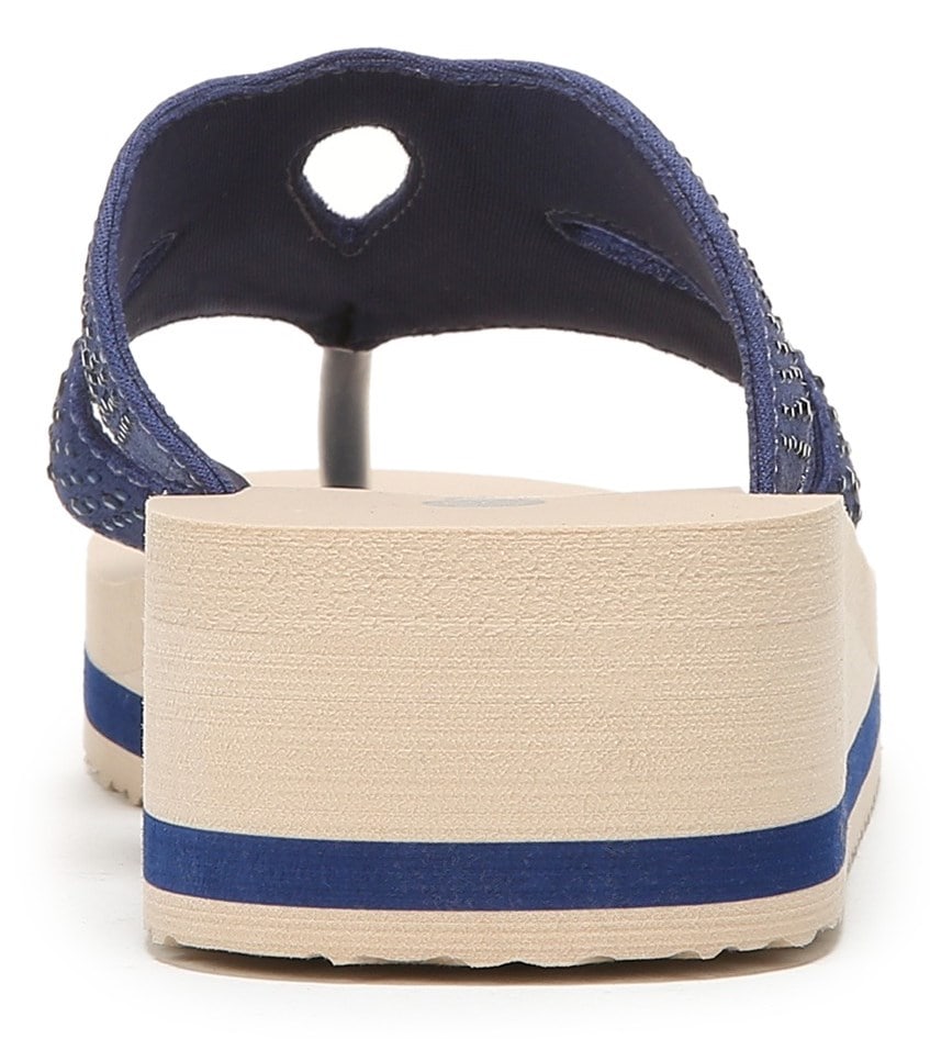 Bzees Rio Wedge Sandal - Blue Fabric