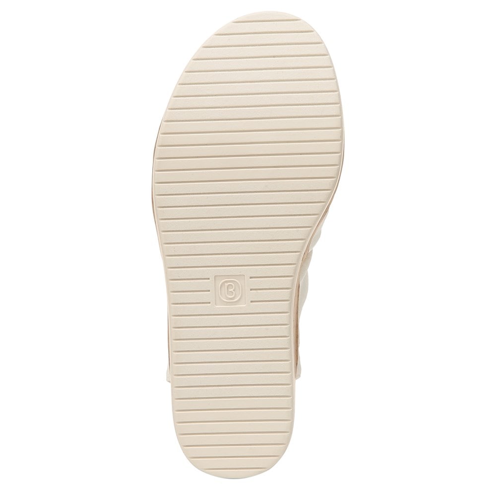 Bzees Roma Sandal Wedge - White Fabric Bzees Roma Sandal Wedge - White Fabric